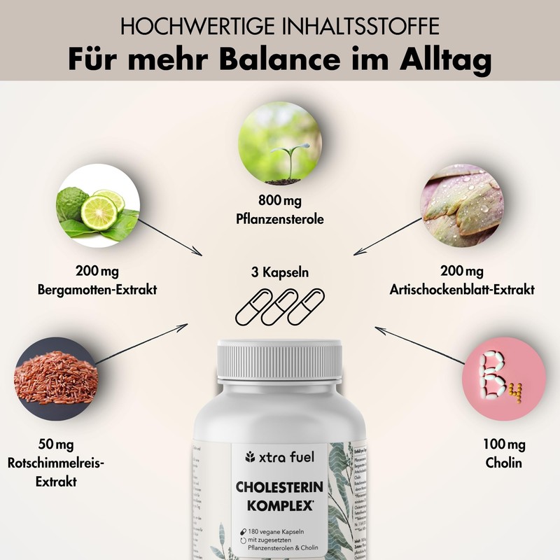 Cholesterol Complex with Plant Sterols & Choline - 180 Vegan