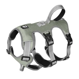 FEimaX Dog Harness No Pull Soft Padded Dog Vest with 3 Leash Clips and Easy Control Handle Reflective Adjustable No Choke Pet Harnesses for Medium and Large Dogs Training Walking (Grey, X-Large)