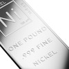 1 Pound .999 Pure Nickel Bar Bullion with Element Design