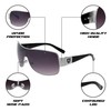 Khan Gearbox - Squared Curved One Piece Shield Sunglasses (Smoke