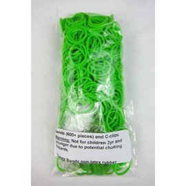 Twistz Bandz Latex Free Rubber Band Refill + C-clips - Lime Green Children, Kids, Game