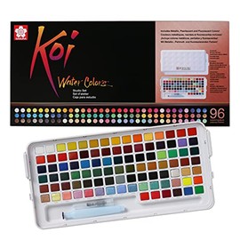 SAKURA Koi Water Studio Watercolors, 96 Colors Count
