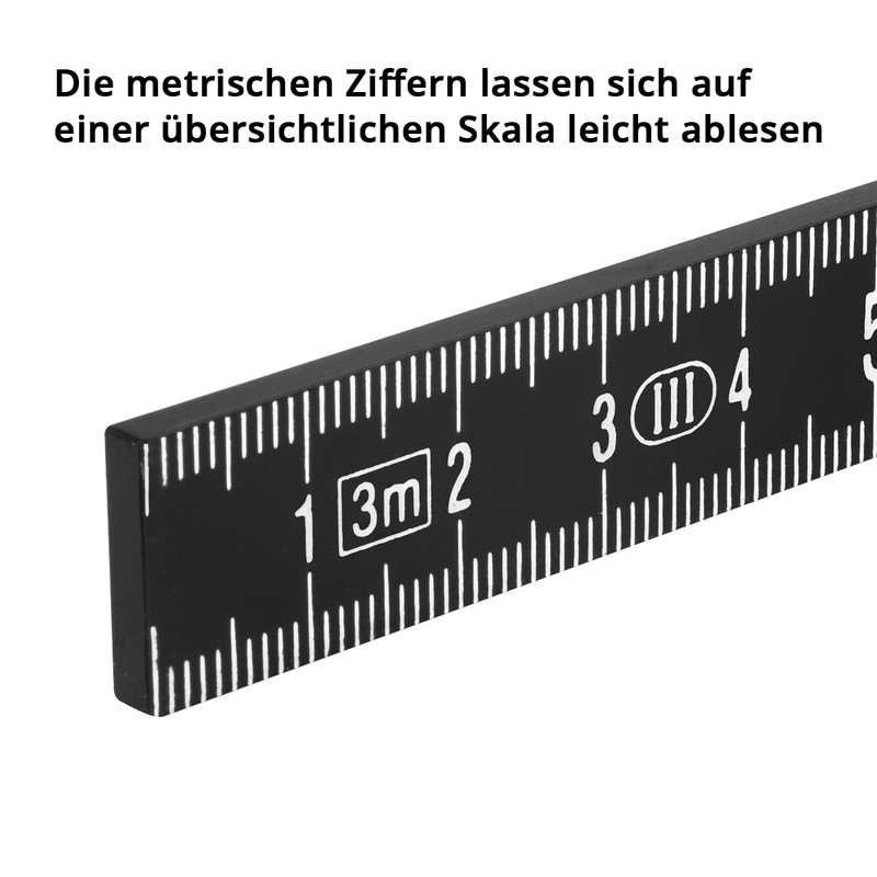 STAHLWERK Ruler Set of 3 3 Metres Precise Plastic Folding