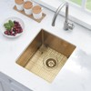 BoomHoze Gold Bar Sink, 13 x 15 Inch Undermount Kitchen