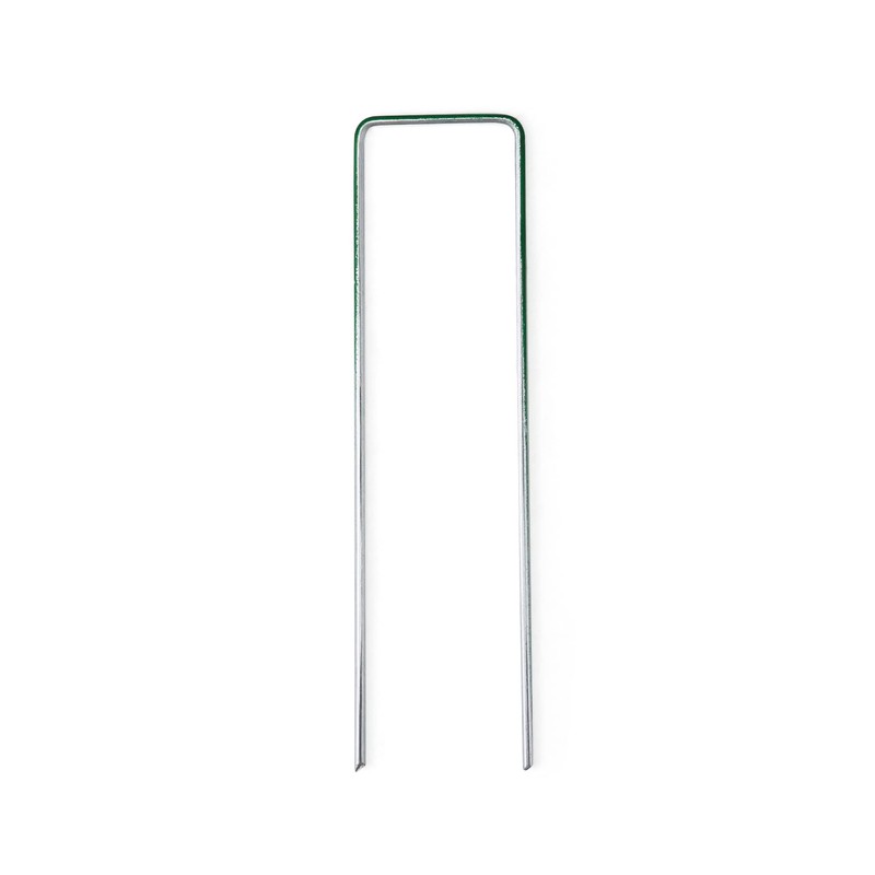 QWORK® Pack of 50 Ground Anchors, Half Green, 150 mm