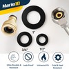 Mario10 24-Piece Rubber Hose Washer Set – 1/2", 3/4", and