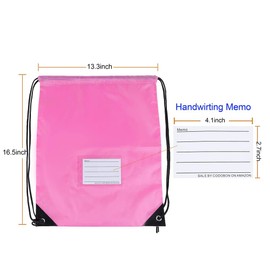 50 Pcs Drawstring Bags,Bulk Draw String Backpack, Cinch Bag Sackpack for Travel Gym Sport, Pink