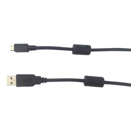 MULTICOMP MC002474 USB Cable, with Ferrite Beads, USB Type A Plug, Micro USB Type B Plug, 5 m, 16.4 ft, USB 2.0, Black
