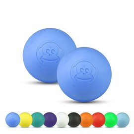 Captain LAX Massage Ball Original Lacrosse Ball Set of 2 Made of Hard Rubber with Dimensions 6 x 6 cm Suitable for Trigger Point and Fascia Massage / Crossfit