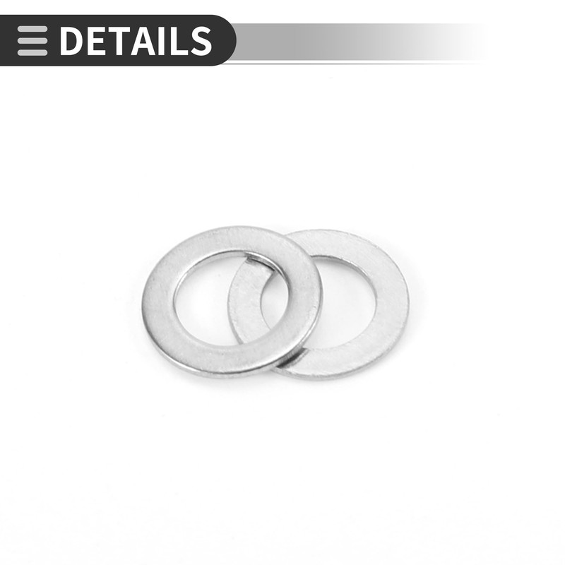 Motoforti Universal Flat Washers 6mm Inner Diameter 10mm OD 0.8mm