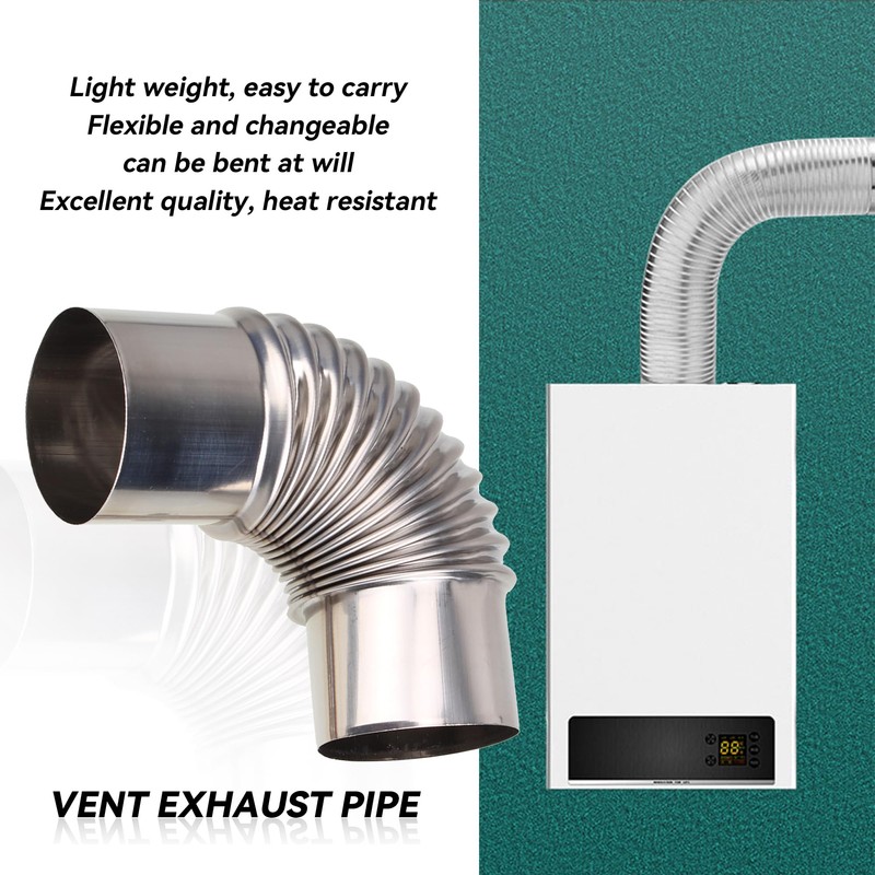 SHANOER Boiler Water Heater Stainless Steel Elbow Vent Pipe For
