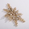 Teyglen Full Champagne Rhinestone Wedding Hair Comb Crystal Headpiece for