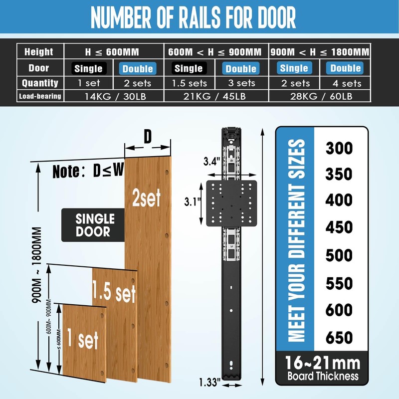 Pocket Door Slides,Pocket Slide Hinges for Installing Hidden Doors, Suitable