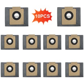 10Pack Dust Bags compatible for Eufy Clean X8 Pro / X10 Pro Omni Robot Vacuum Self-Empty Station,4-Laye Large Capacity Disposable Replacement Bag Accessories Part black