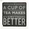 A Cup of Tea Makes Everything Better Funny Slate Coaster