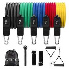 VEICK Resistance Bands, Exercise Bands, Workout Bands, Resistance Bands for Working Out with Handles for Men and Women, Exercising Bands for Fitness Weights Work Out at Home