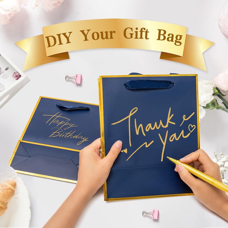 Epoesch 24 Pack Gift Bags with Handles & 24 Tissue