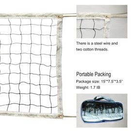 DOURR Professional Sports Volleyball Net (32 FT x 3 FT) for Indoor and Outdoor (Net Only)