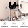 Bathroom Countertop Organizer, 2 Tier Acrylic Tray Vanity Counter Skincare