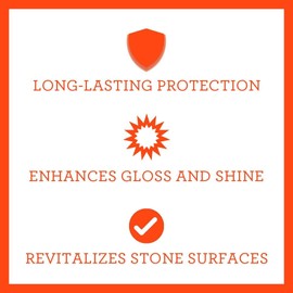 TriNova Granite Sealer & Protector Gallon Refill- Made in USA, Best Stone Polish, Protectant & Care Product - Easy Maintenance for Clean Countertop Surface, Marble, Tile 128 fl oz