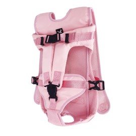 Adjustable Pet Front Carrier Backpack, Hands-Free Dog & Cat Travel Bag for Small & Medium Pets Easy-Fit Puppy Travel Backpack Pink L