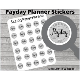 Homemade Payday Planner Stickers #08 / Planner Stickers  / Journal Stickers / Payday