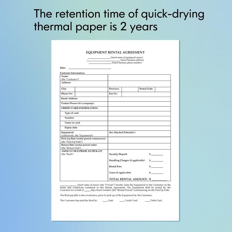 JADENS US Letter Size 8.5''×11'' Quick-Dry Folded Thermal Paper, 200