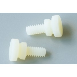 Nylon Thumb Screws, 1/4"-20 x 1/2" Long, Pack of 2 (Natural/White)