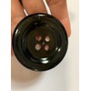 50 mm Large Button 4 Holes Black 15 Pcs for