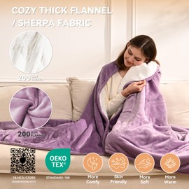 EDENLUNE Heated Blanket Electric Blanket Full 72"x84" Heating Blanket with 9 Heating Levels 10 Timer Modes Auto-Off Fast Heating Overheat Protection ETL Certified Machine Washable Gift