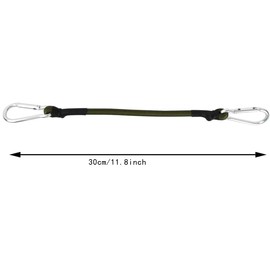 Bungee Cords with Carabiner Clips, Heavy Duty Carabiner Bungee Cord 30cm 4 Pack, Bungee Cord with Snap Hook, Elastic Bungee Straps with Carabiner Hooks for Camping Luggage Trave