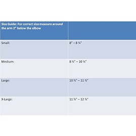 Alpha Medical Visco-Elastic Padded Elbow Brace (Small White w/Blue Trim)