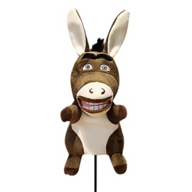 Golf Club Head Cover Funny Cartoon Golf Animal Wood Pole Set Suitable for 460 cc (Donkey)