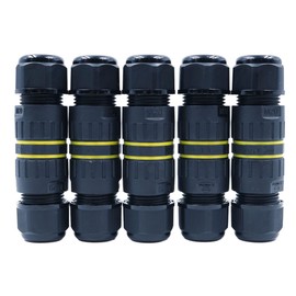 ZONADAH 5er-Pack IP68 Wasserdichtes elektrisches Kabel Drahtverbinder 450V 24A 3 Pin 9-12mm 4M Tiefe Außengartenbeleuchtung Verkabelung