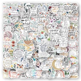 Inspirational Bible Stickers Pack of 100 for Water Bottles, Laptops, Cars, Skateboards, Men, Cave Decorations, Teens, Adults