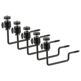 Folgtek 5pcs Camera Mounts Set Universal Camera Stand Kit Holder on Wall Tree etc, with Mini Ball Head 1/4''-Inch Universal Fishing & Solar Panels Accessories(Black, On Tree X5)