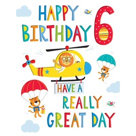 Regal Publishing Juvenile Birthday Card Age 6 M - 8 x 6 inches