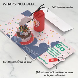 Lovepop 60th Birthday Card | Holy Smokes You're Old Funny 3D Popup Card | 5" x 7" Card | Envelope Included