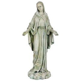Roman Joseph's Studio Our Lady of Grace Garden Statue – 24" Tall Religious Outdoor Décor – Blessed Virgin Mary, Patron Saint Yard Sculpture