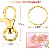Baixi Gancho Para Llavero Macrame Dorado (50 Piezas + 50