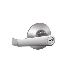 Schlage F80CSSK V ELA 626 Elan Light Commercial Keyed Storeroom Lever, Satin Chrome