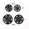 COTOWIN Sew-On Snaps,Black Press Buttons,Pack of 10,25mm