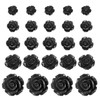 uxcell 60 Pcs Black Resin Rose Flower Beads, 5 Size