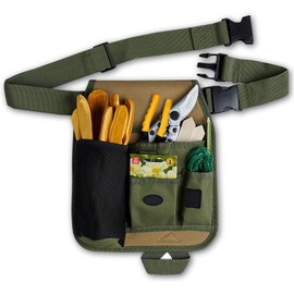 Lotnery Adjustable Garden Tool Belt Bag with 6 Pockets - Unisex Waist Pouch for Carpenters, Gardeners, Builders, Joiners | Ideal Gardening Gifts for Men, Tool Belts for Professionals