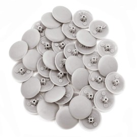 Snap-On Bifix Cover Caps to Use with Phillips Ph2 & Pozidrive Pz2 Pozi Screws - Pack of 50 Biffix Covers : Light Grey