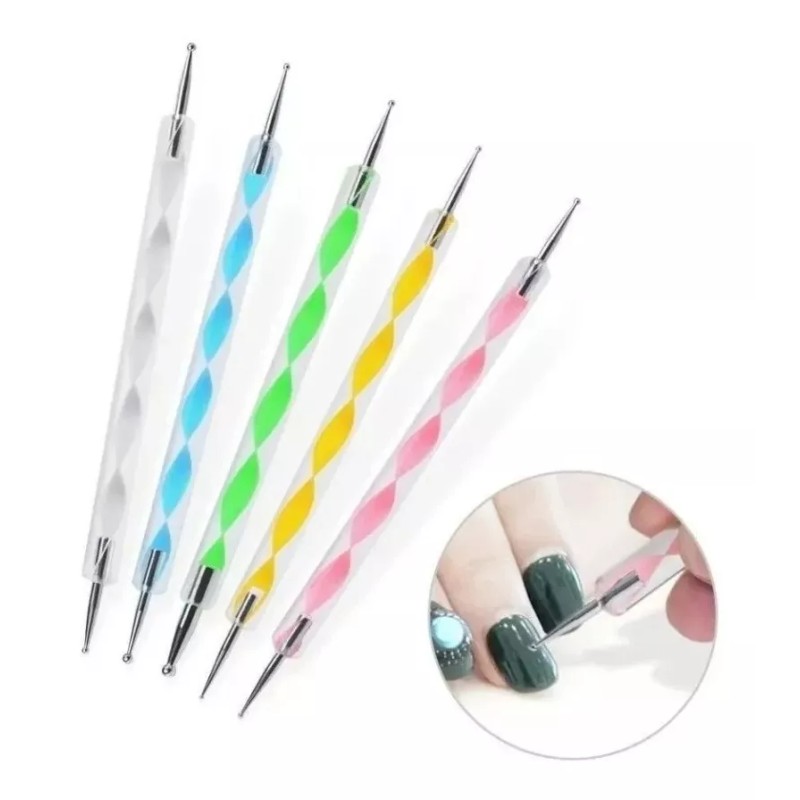 Mussa 5 Punteros Dobles Para Manicura Y Decoración De Uñas