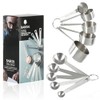 Babish Juego de 10 tazas medidoras y cucharas de acero