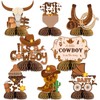 Wonmelody Cowboy Baby Shower Decoration Cowboy Baby Shower Honeycomb Centerpiece