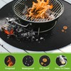 Round Fire Pit Mat for Outdoor Grill Fiberglass Oil Proof