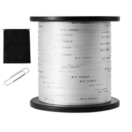 Happybuy Polyester Pull Tape - 1/2" x 1053' Mule Tape Flat Rope, 1250 lbf Tensile Capacity, for Packaging, Gardening, Electrical Work, White